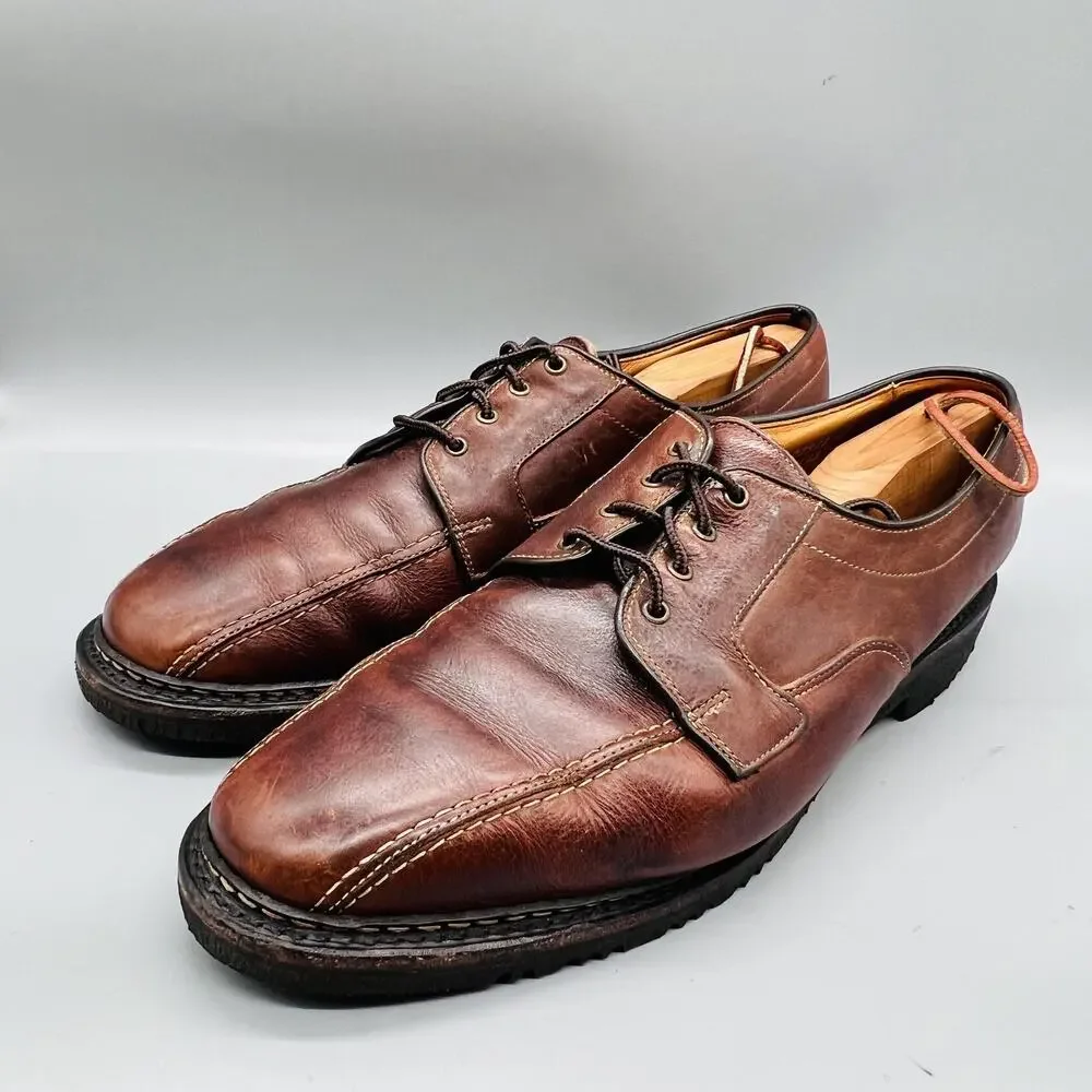 Allen Edmonds Shoes Mens 11 Brown Leather Mapleton Moc Toe Derby Oxford Casual